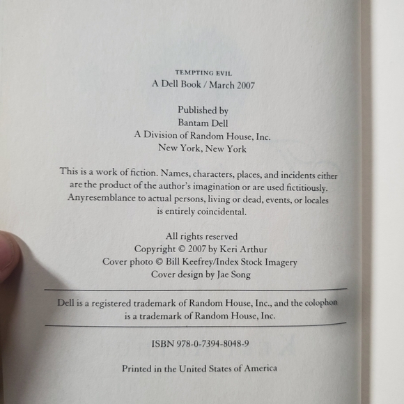 Tempting Evil by Keri Arthur (hardcover book) - Picture 2 of 8